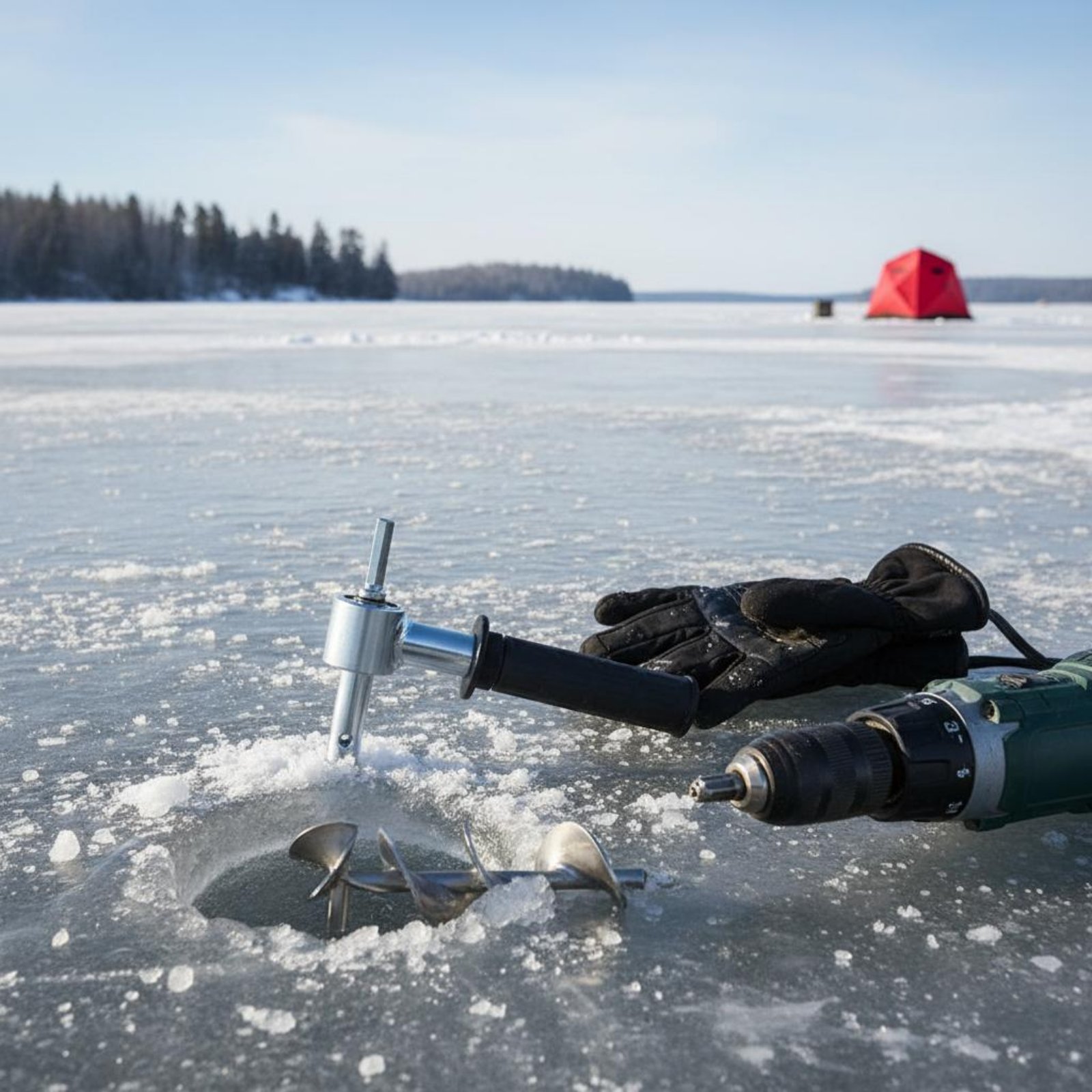 Fishing Equipment - Ice Auger Drill Adapter Sturdy Duty