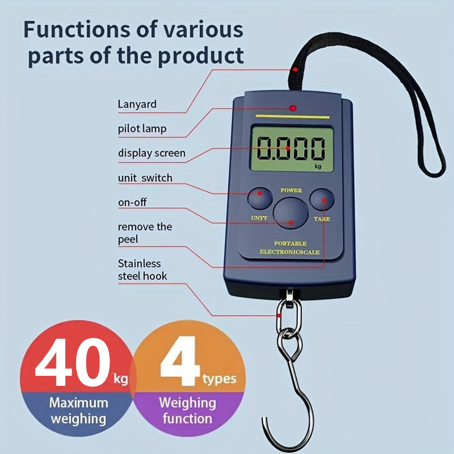 Fishing Equipment Carp - 40kg Multifunctional Mini Electronic Digital Portable