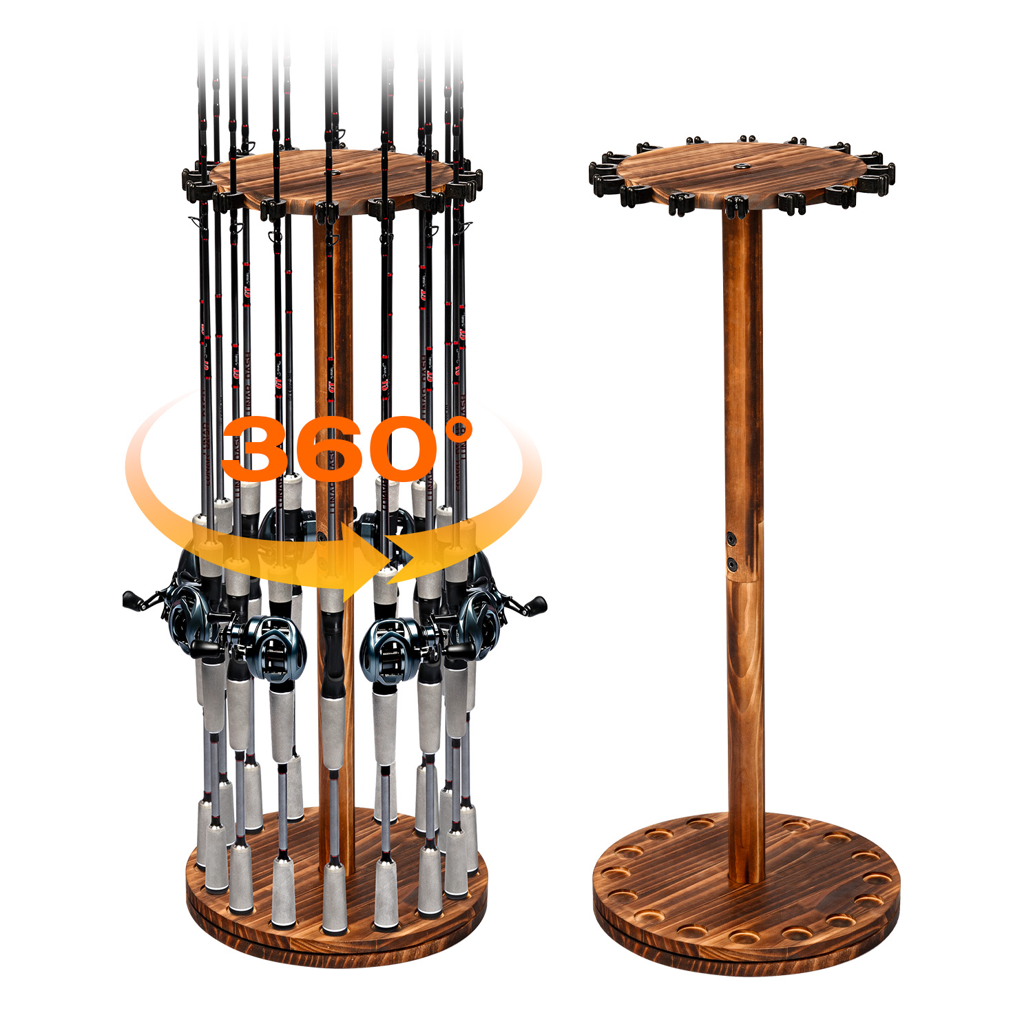 Round Carbonized Wood Fishing  - огляд і ціна Fishing Equipment