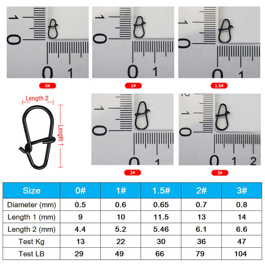50Pcs Crankbait Snaps Stainles - огляд і ціна Fishing Equipment Carp