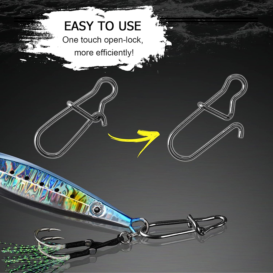 50Pcs Crankbait Snaps Stainles - огляд і ціна Fishing Equipment Carp