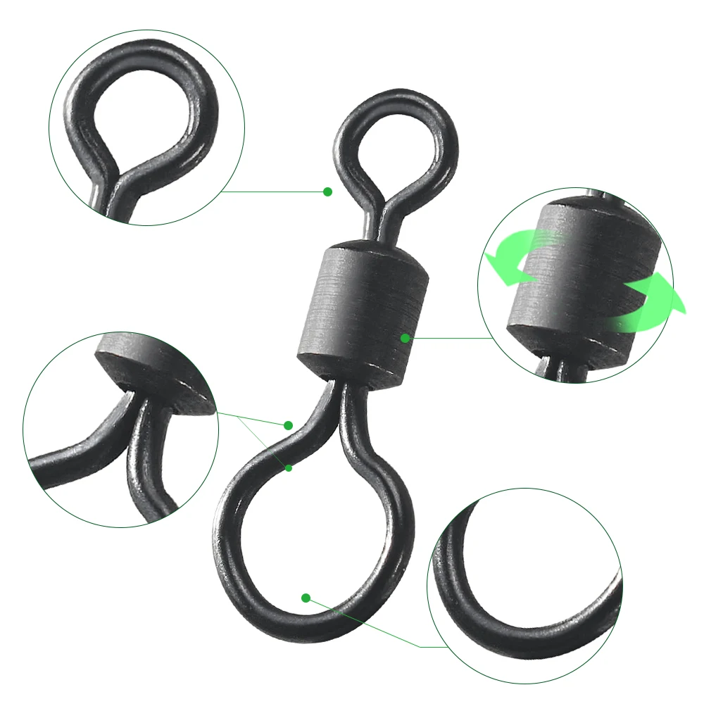 100pcs Carp Fishing Swivel Big - огляд і ціна Fishing Equipment Carp