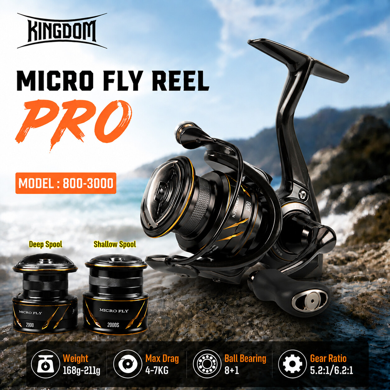 Kingdom Micro Fly Pro Fishing  - огляд і ціна Abu Garcia Reel Revo